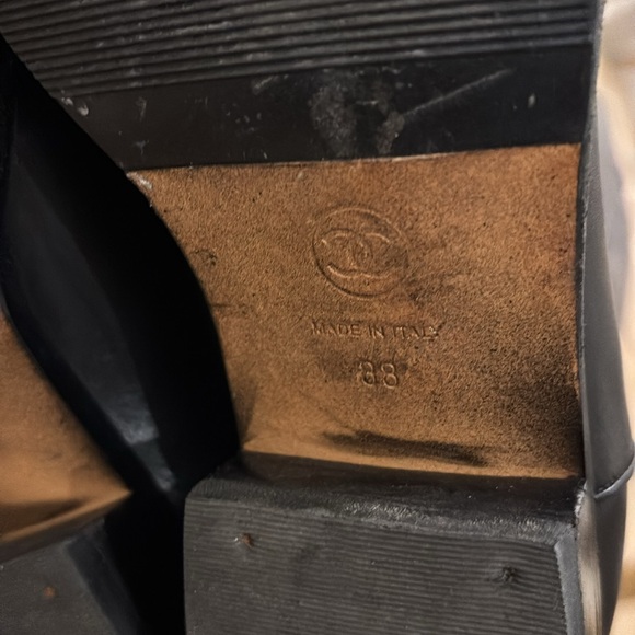 Chanel Logo Riding Boots size 38 - Picture 4 of 6